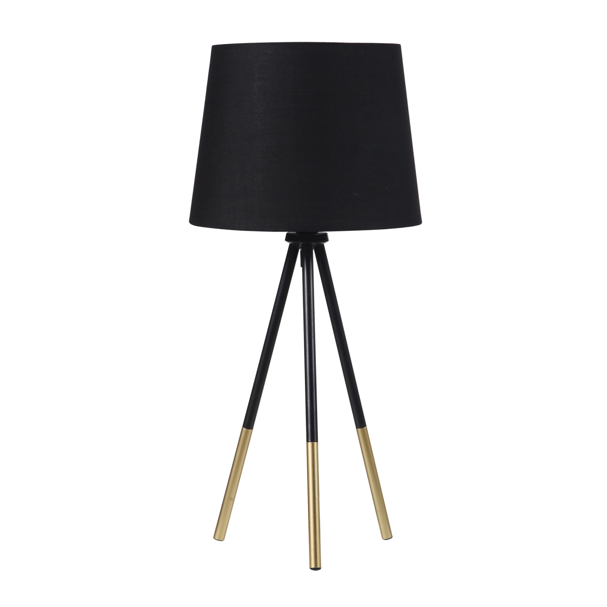 Hbl2132 20 In. Devon Matte Black & Gold Metal Tripod Leg Table Lamp