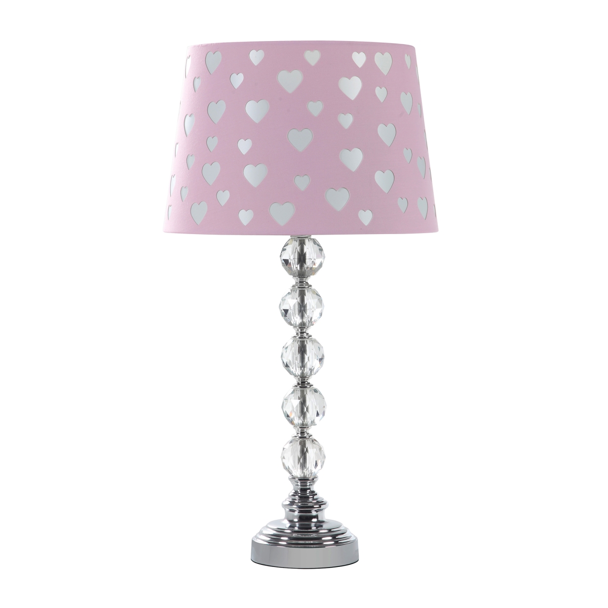 Hbl2143 22 In. Ariel Heart Crystal Stacked Orb Table Lamp