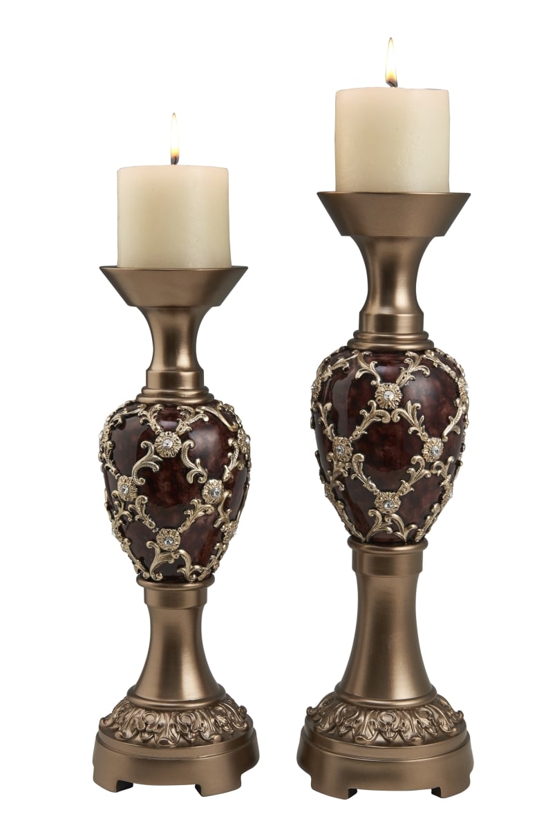 Ore-4298c 14 X 16 In. Curvae Stencils Candleholder - Set Of 2