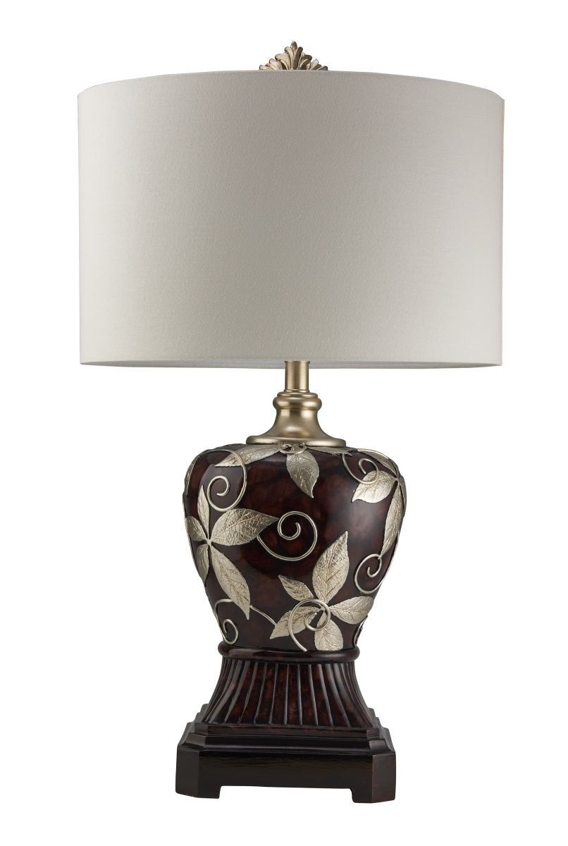 Ore-4299t 30.75 In. Folius Floral Foliage Table Lamp - Brown & Silver