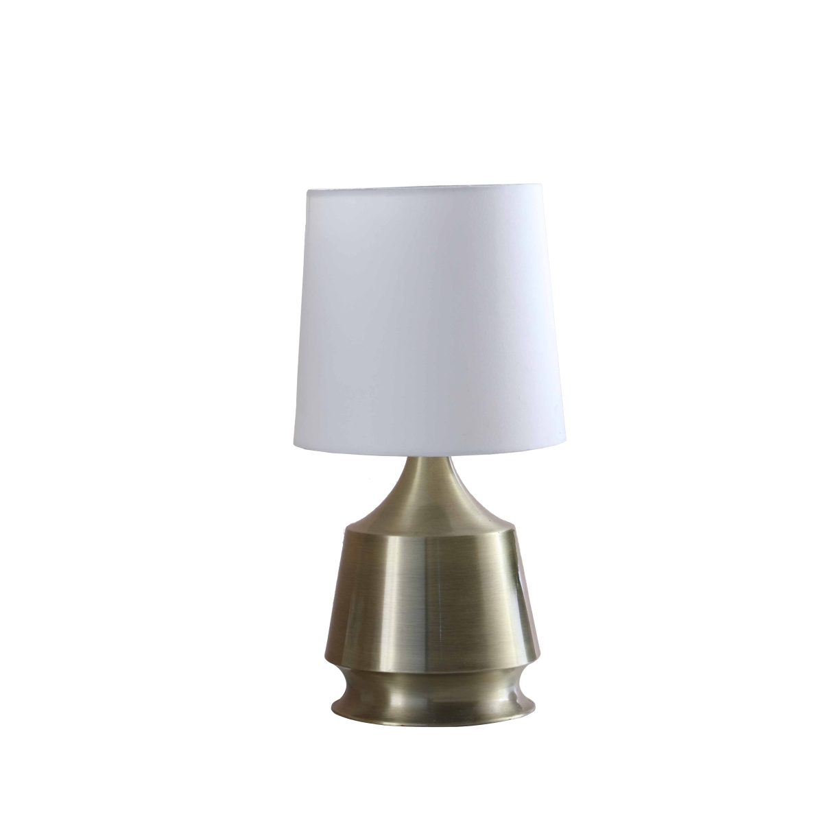 Hbl2110 14 In. Ellis Metal Table Lamp - Antique Brass & White