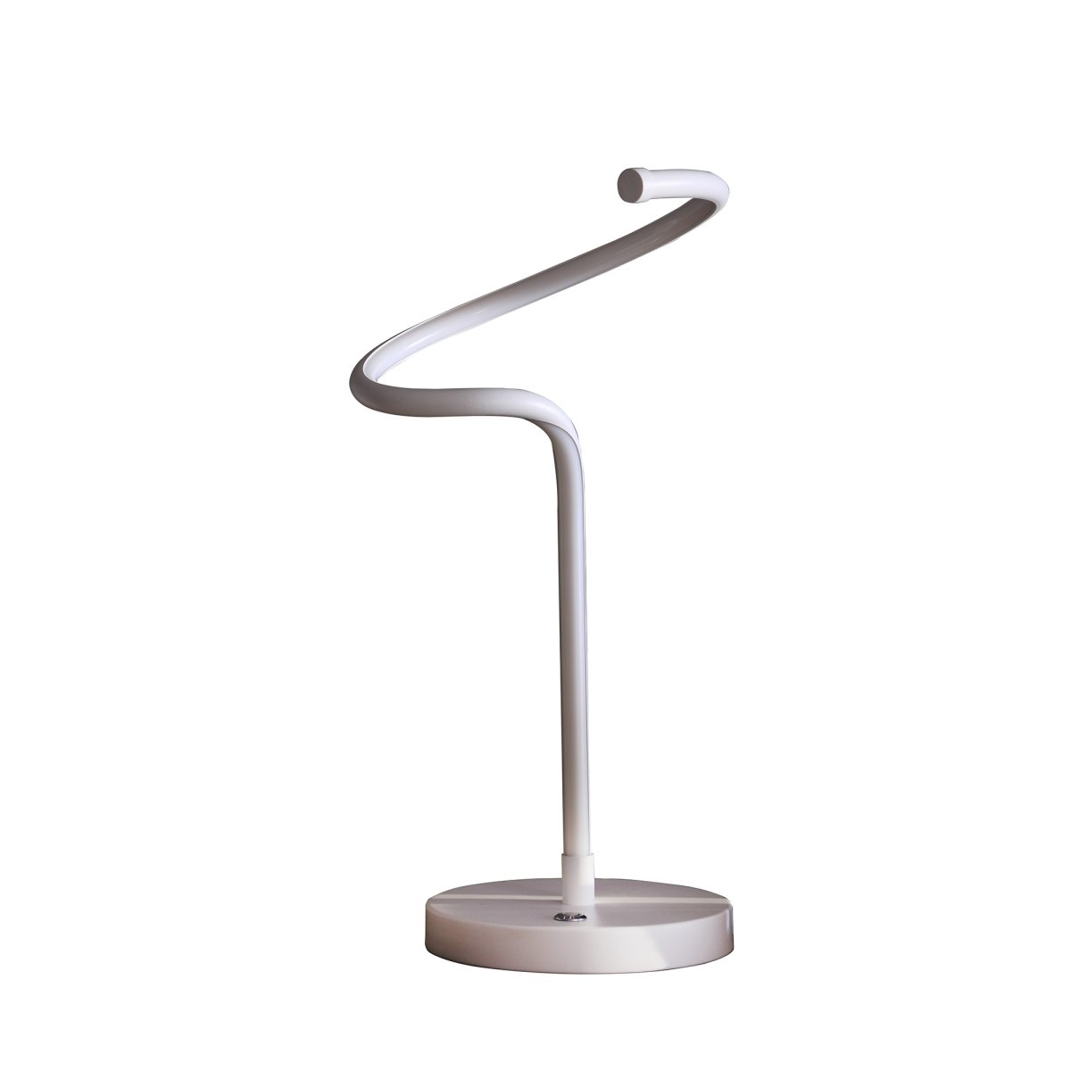 Hbl2178 19 In. Curvilinear S-curve Spiral Tube Led Table Lamp - Matte White