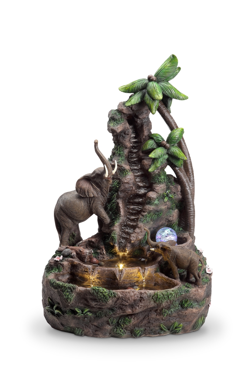 Ore-1229 24 In. Mother & Baby Elephant Table Fountain