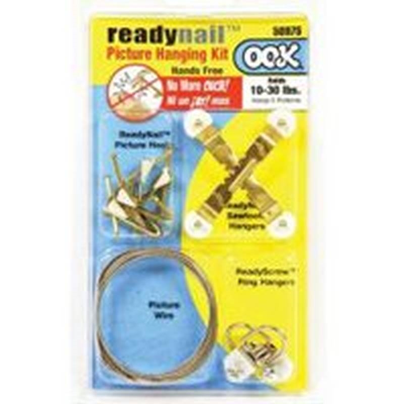 0860403 Ready Nail Picture Hanging Kit, 30 Lbs, 0.188 - 0.438 In.