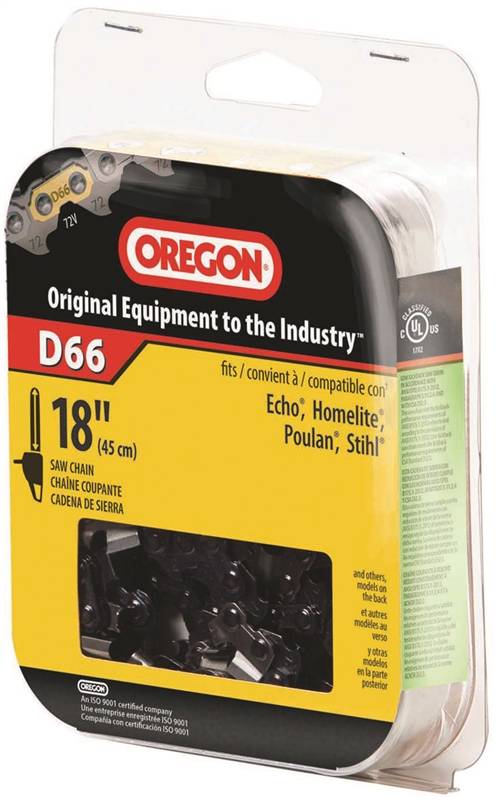 Oregon Cutting Systems 1244219 Oregon D66 Premium Replacement Chain Saw Chain, 0.37 In. X 18 In