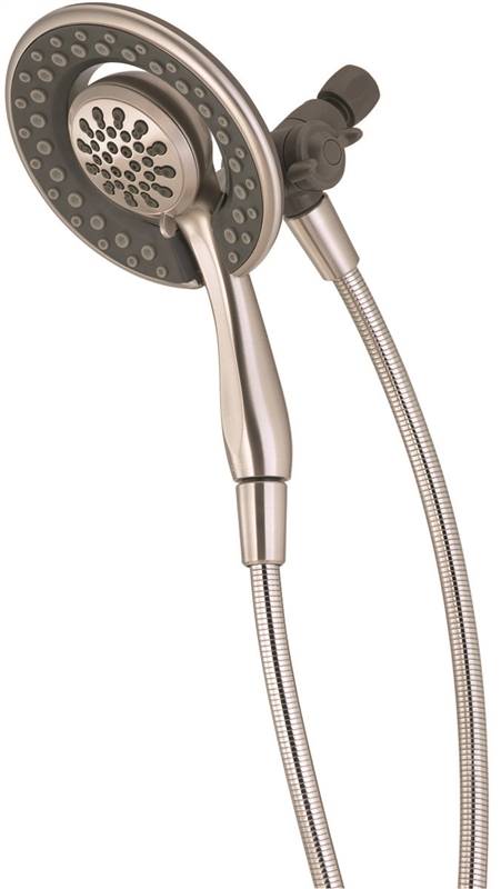 Delta Faucet 1490689 Plastic & Nickel Plated Universal Hand Shower, 0.5 In. Ips - 4 Spray Functions, 80 Psi