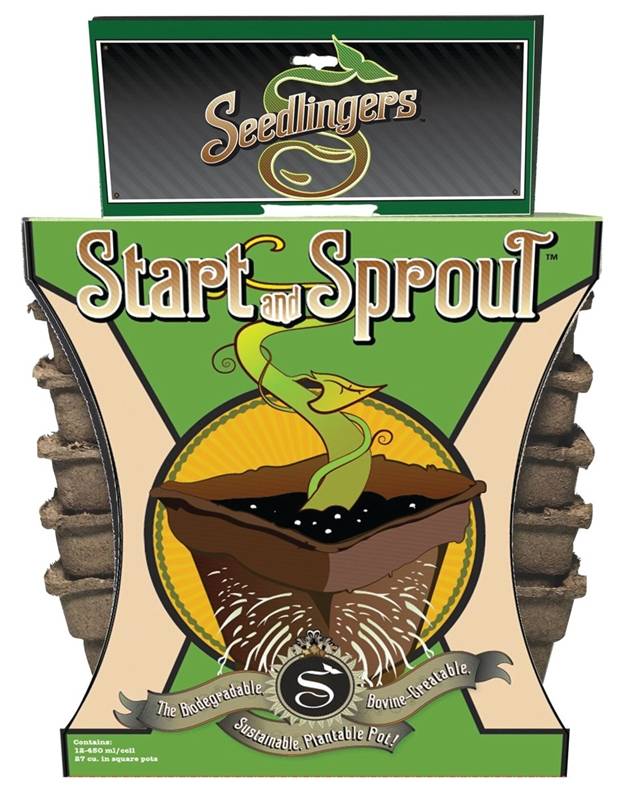 2260982 No. 4 Square Seedlingers Start & Sprout Pots, Pack Of 12
