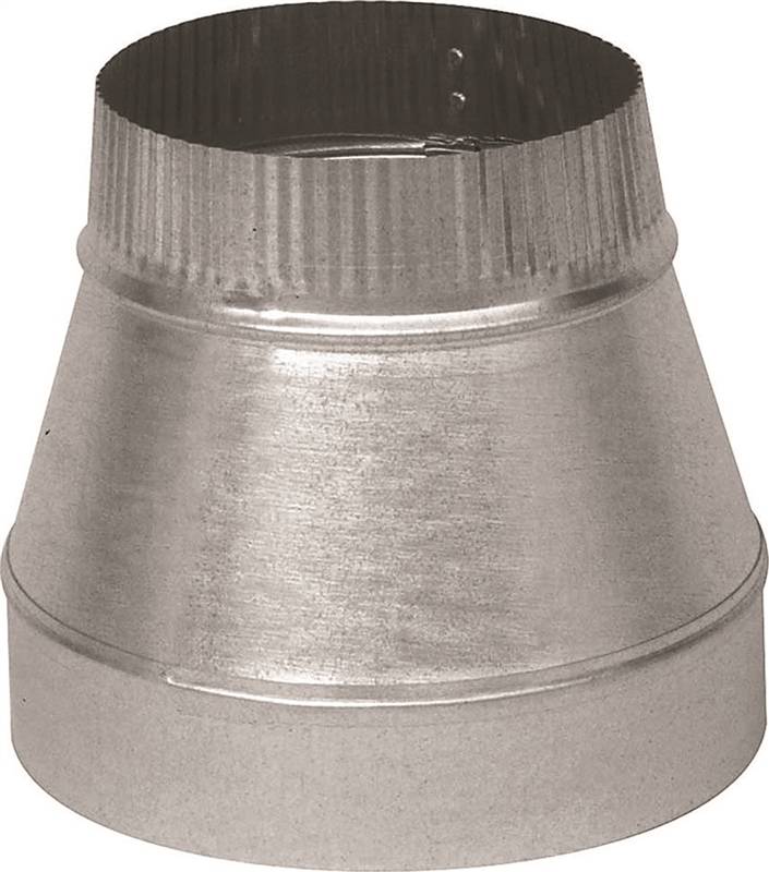 Imperial Manufacturing 0559088 Short Duct Reducer, 8 X 7 In. - 28 Gauge T, Steel, Galvanized
