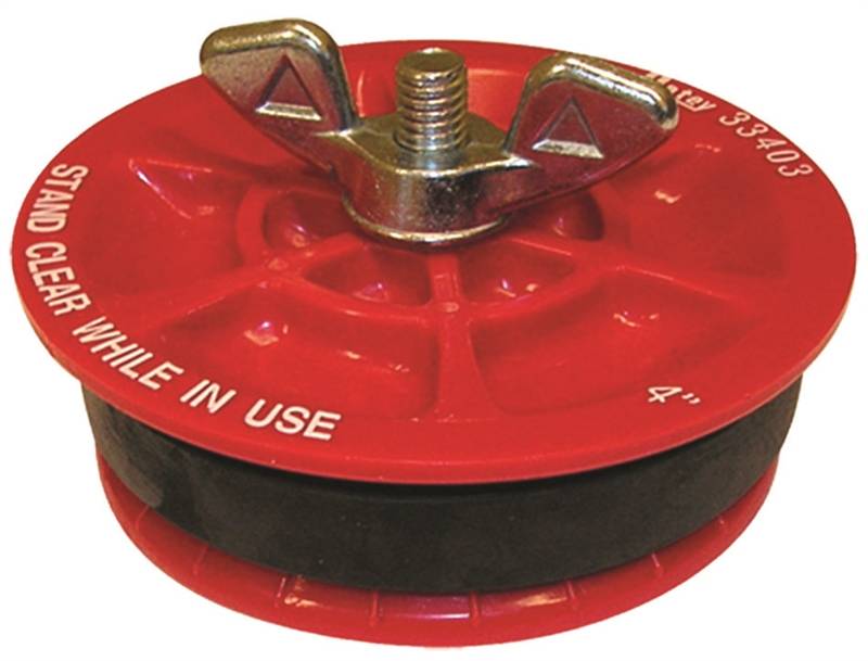 0260372 Plastic Red 110 Deg F Mechanical Test Plug, 4 In. 5 Psi Back