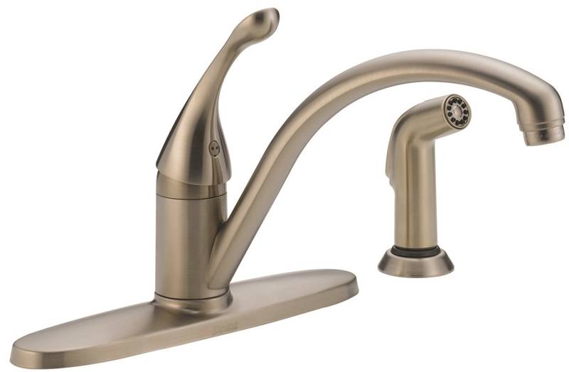 Delta Faucet 2956217 Collins Single Handle Kitchen Faucet With Spray