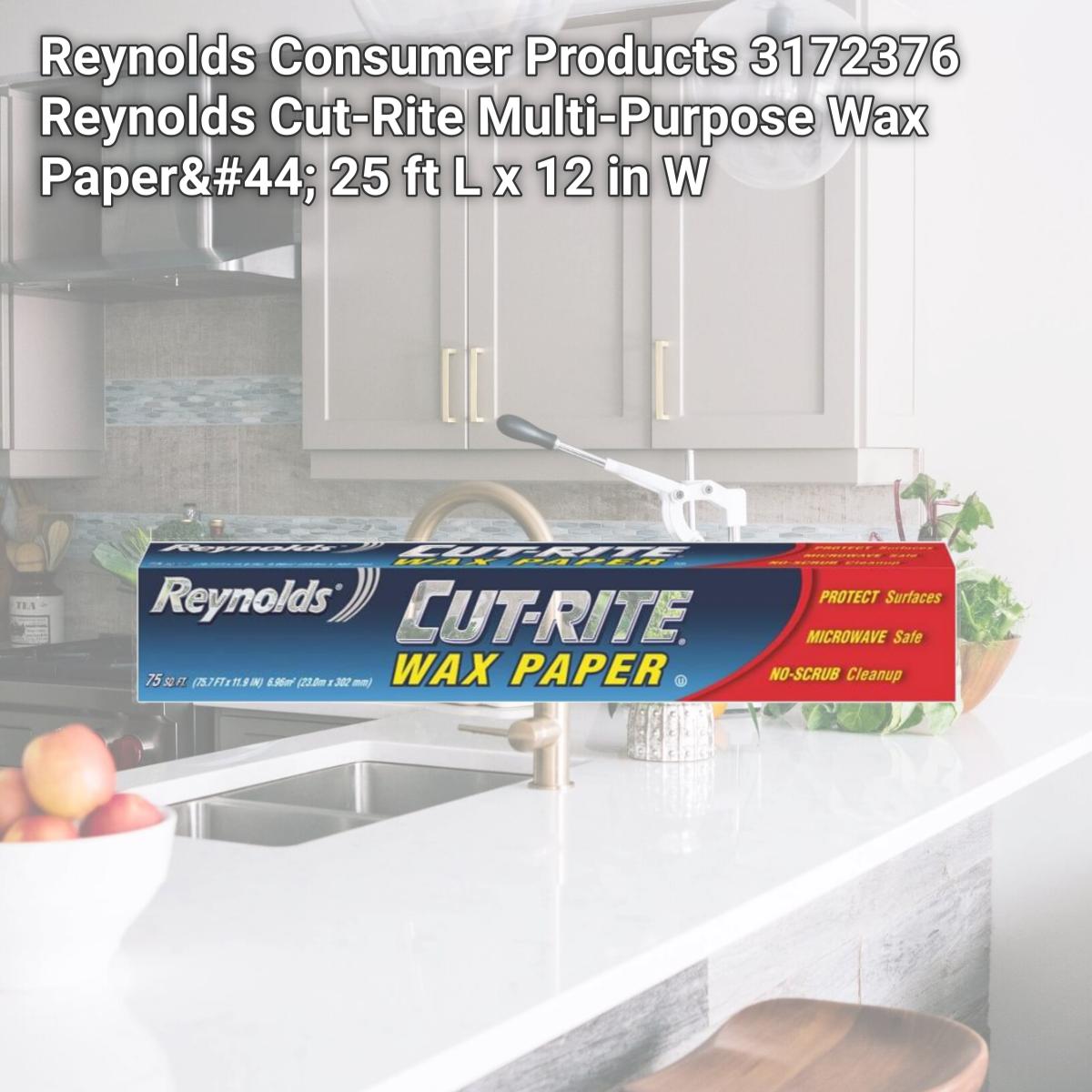 Picture of Reynolds Consumer Products 3172376 Reynolds Cut-Rite Multi-Purpose Wax Paper, 25 ft L x 12 in W