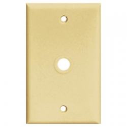 Cooper Wiring 803817 0.406 In. Wall Plates 1-gang Telephone & Coax, Ivory