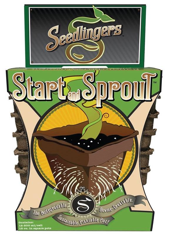 2260958 No. 3 Square Seedlingers Start & Sprout Pots, Pack Of 12