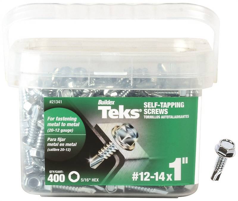 Teks 4253746 Steel Self-tapping Screw - No.12-14 X 1 In.