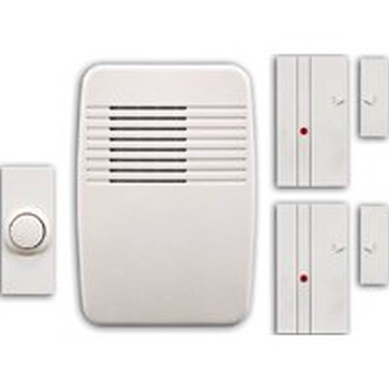 Plug-in Cordless Door Chime & Entry Alert Kit, 0 - 100 Ft. Operating, 9 Tone