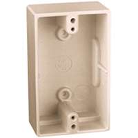 2461002 One Gang Surface Phenolic Ceiling Utility Box, Ivory