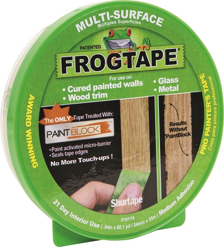 Shurtech Brands 3256781 Multi-surface Frog Tape, 0.94 X 60 Yard, Green
