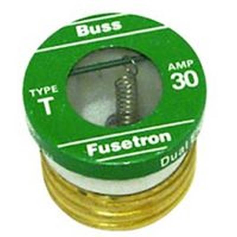 Fuses 4181467 Heavy Duty Low Voltage Time Delay Plug Fuse, 125 Vac, 30 A, 10 Ka