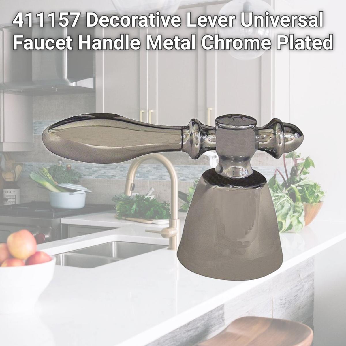 Picture of Danco 411157 Decorative Lever Universal Faucet Handle, Metal, Chrome Plated
