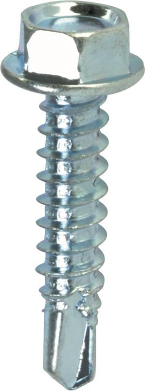 Teks 503136 Steel Hex Washer Self-tapping Screw - Zinc Plated - No.14 X 1.5 In.
