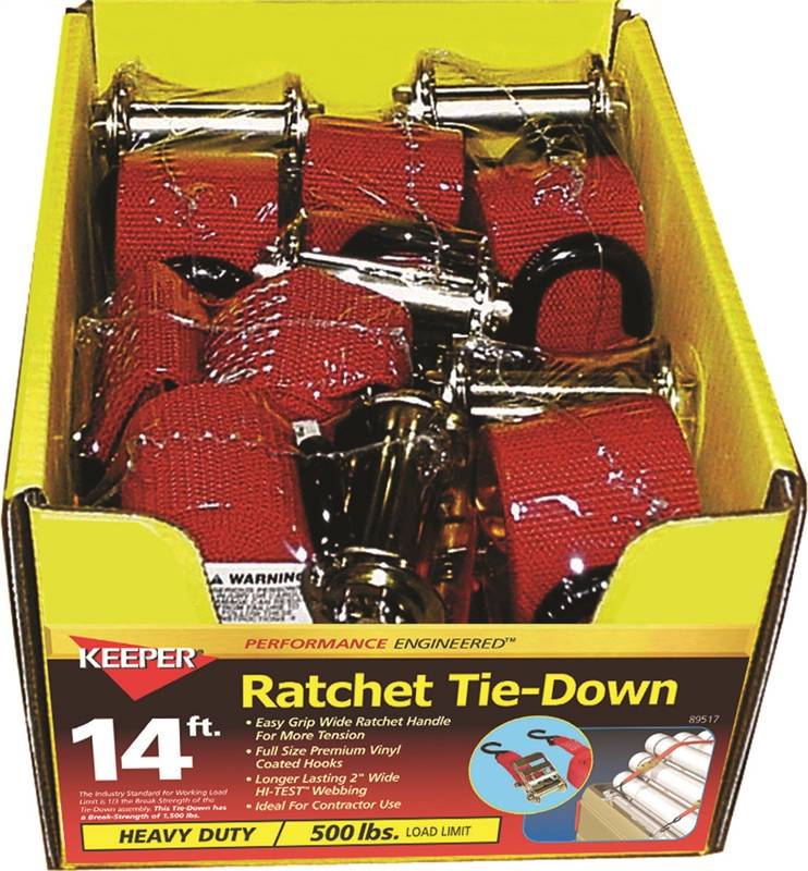 537712 1500 Lbs Ratchet Tie-down - Gray - 2 In. X 14 Ft. - Case Of 6