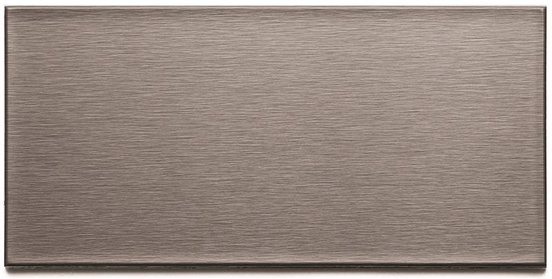 553529 Stainless Steel Long Grain Wall Tiles - Brushed Stainless - 3 X 6 In. - Case Of 5