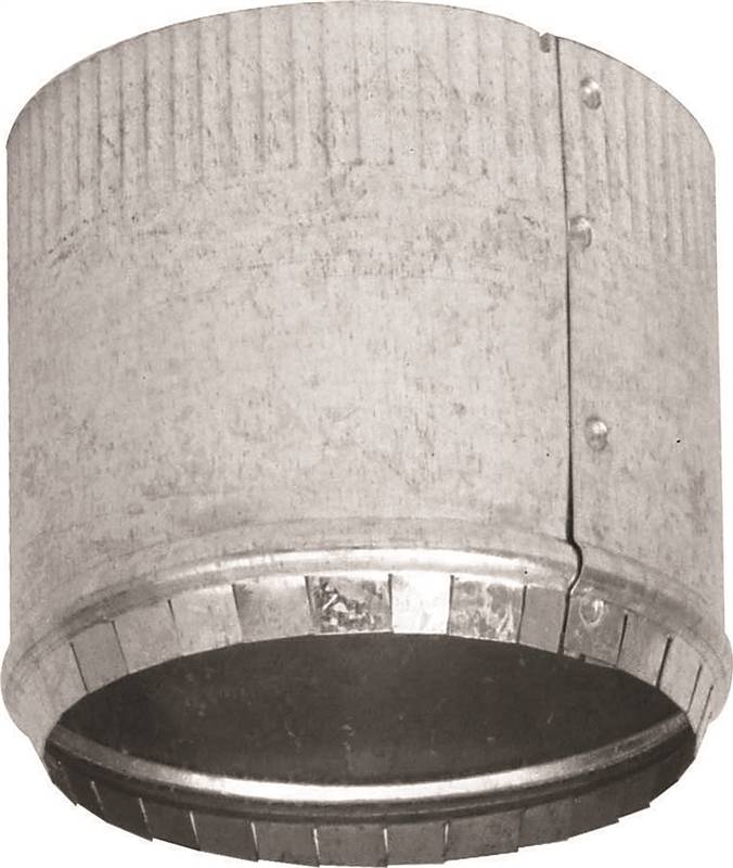 Imperial Manufacturing 558999 Imperial Round Start Small End Stove Pipe Collar With Crimped - Galvanized - 6 In.