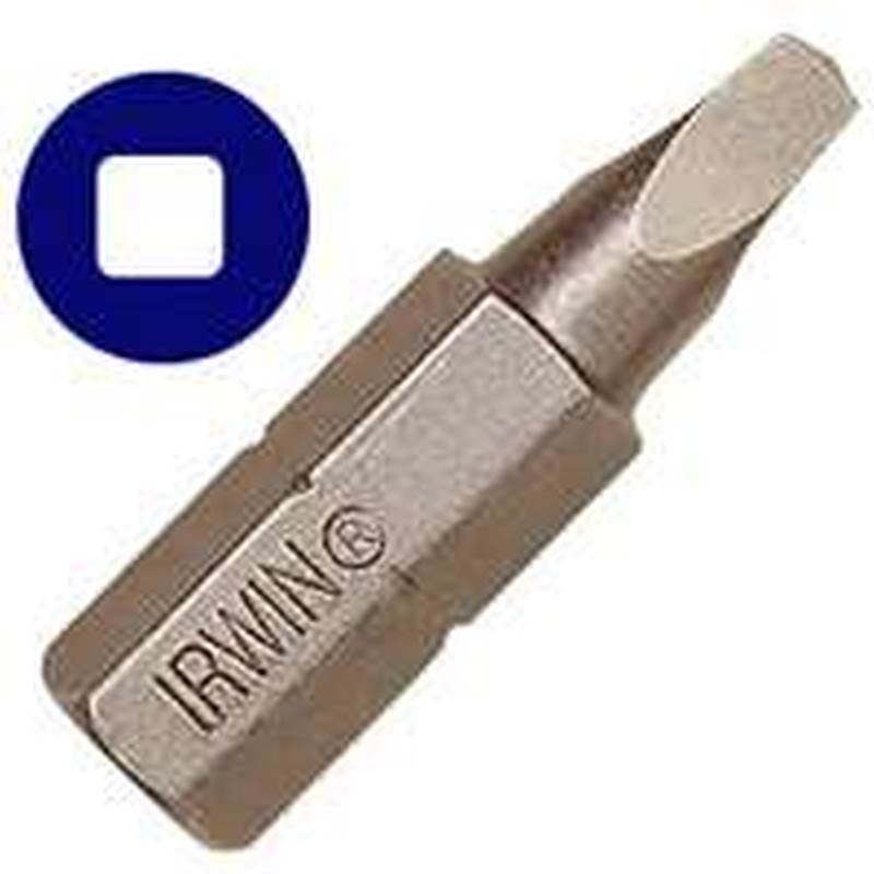 Irwin Industrial 405829 Square Recess High Grade S2 Tool Steel Insert Bit - No.3 X 1 In. - 2 Piece