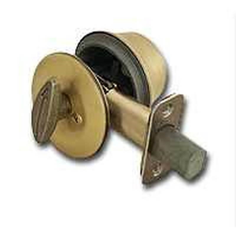Kwikset 496752 K3 Single Cylinder Deadbolt - Antique Brass