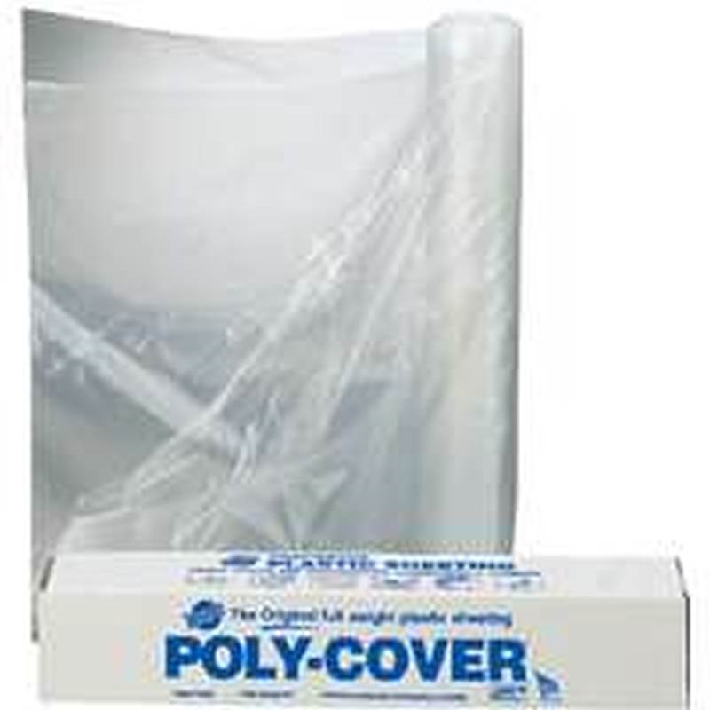 1278167 4 Mil Plastic Poly-cover Coverall Waterproof Polyfilm - Clear - 4 X 200 Ft.