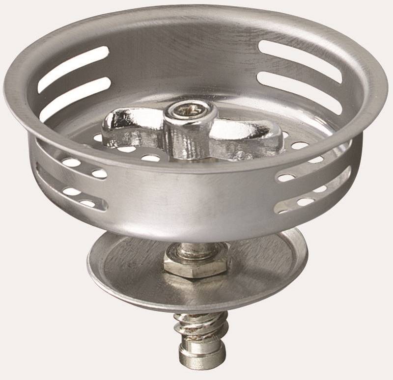 498576 Plumbpak Replacement Basket Strainer With Twist N Lock Post, Stainless Steel