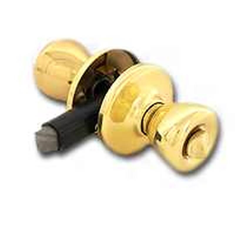 Kwikset 594382 Mobile Home Privacy - Bright Brass