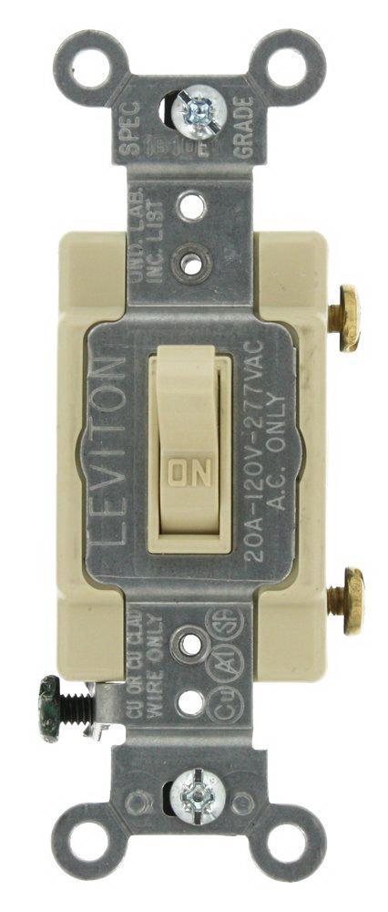 871913 20 Amp Single-pole Toggle Switch Commercial - Ivory - Pack Of 25