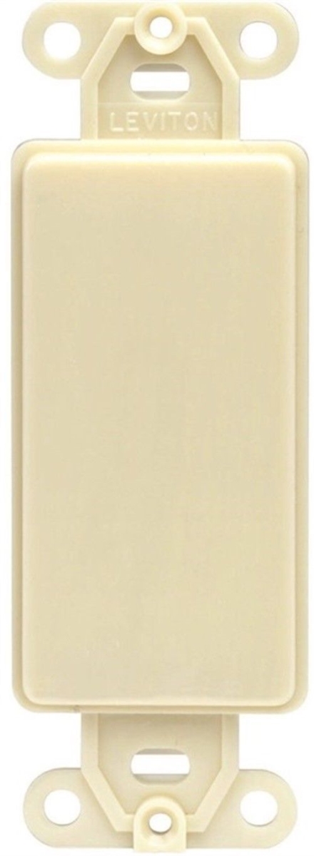 871996 Electrical Wall Plate, Decora Blank Insert Ivory