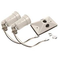 Hubbell Electrical 1897602 Weatherproof Combination Lampholder - 75 - 150w, Par 38, White - Die Cast Zinc