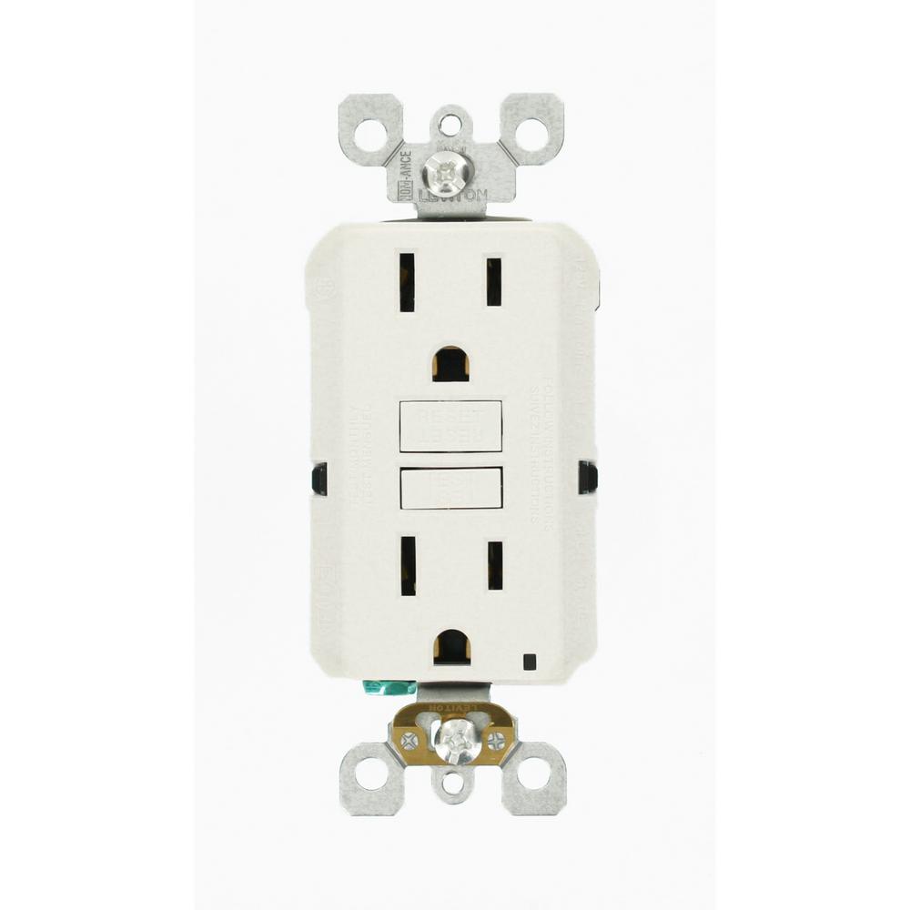 2856771 15a 125v Gfci Wall Outlet White & Switch, Gold