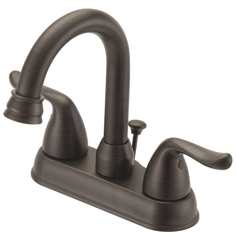 1494426 4 In. Two Handle Lavatory Faucet, Lever Bronze