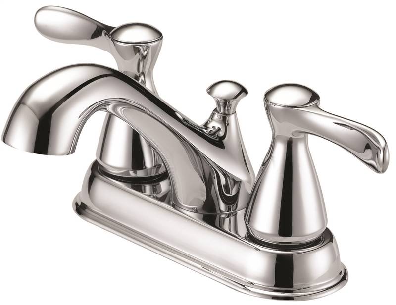 1524206 4 In. Two Handle Lavatory Faucet With Plastic Pop-up, Chrome