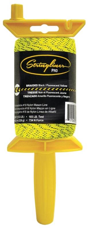 Stringliner By U.s. Tape 5908116 500 Ft. Braided Line Fl, Yellow & Black