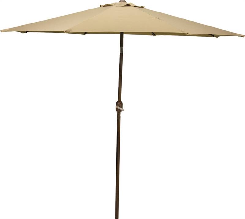 8489338 9 Ft. Aluminum Crank Umbrella - Taupe