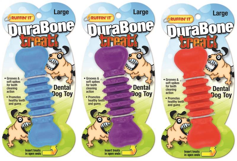 4767539 5.5 In. Dura-bone Rubber Dental Toy For Pets