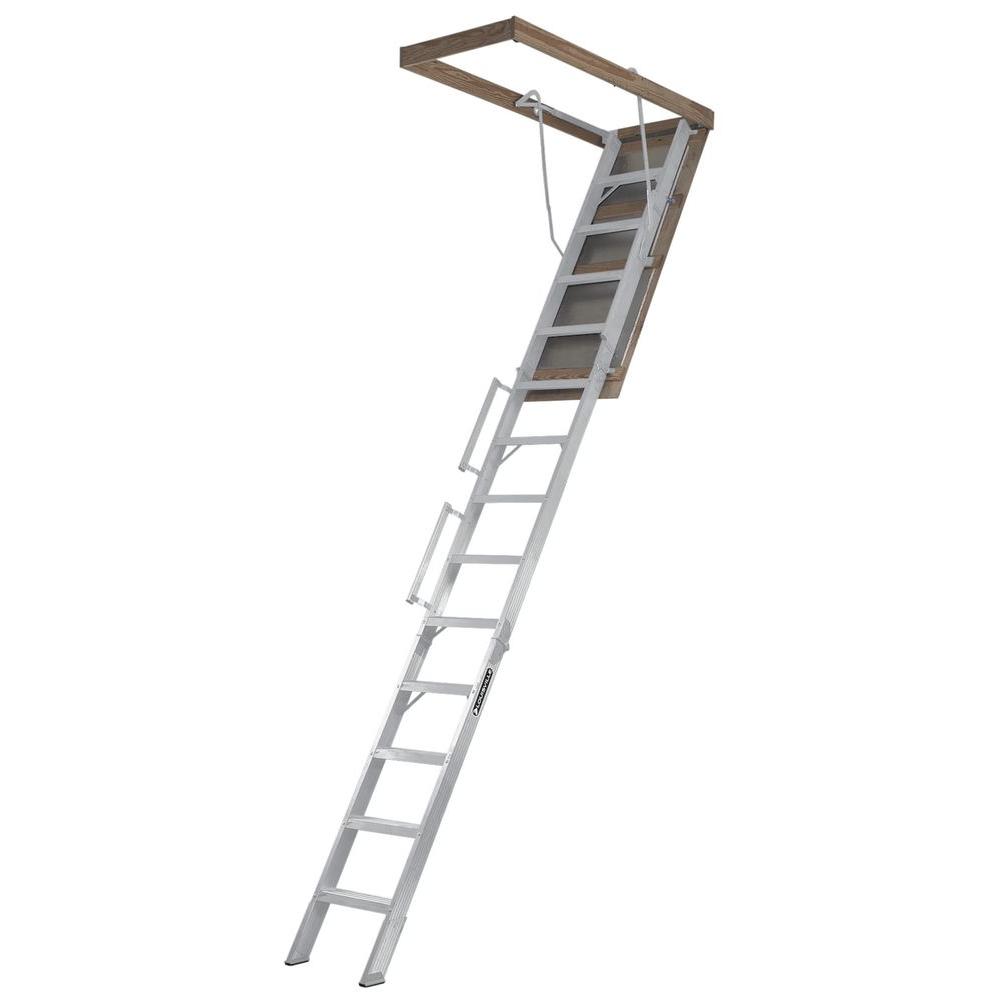 7186190 350 Lb. Attic Ladder With Load Capacity Aluminum