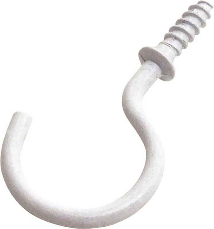 Prosource 5528427 0.87 In. Cup Hook, Vinyl - White