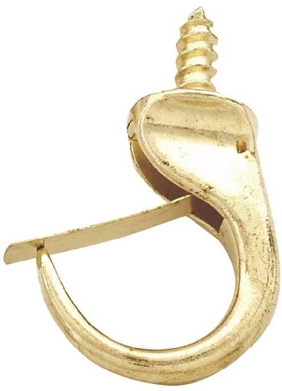 0.87 In. Safety Cup Hook, Brass