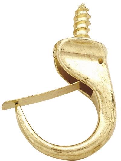 1.25 In. Safety Cup Hook, Brass