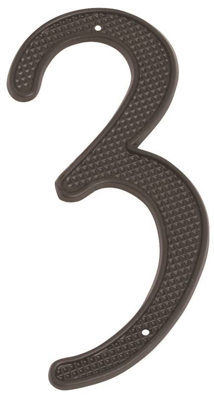 Prosource 2213346 3, 4 In. House Number Steel - Zinc Plated, Black