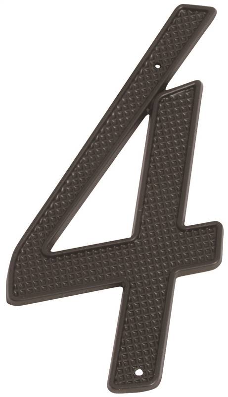 Prosource 2219533 4, 4 In. House Number Steel - Zinc Plated, Black
