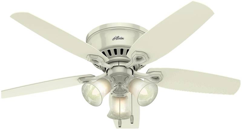 2304053 52 In. 5-blade Ceiling Fan With Light, White