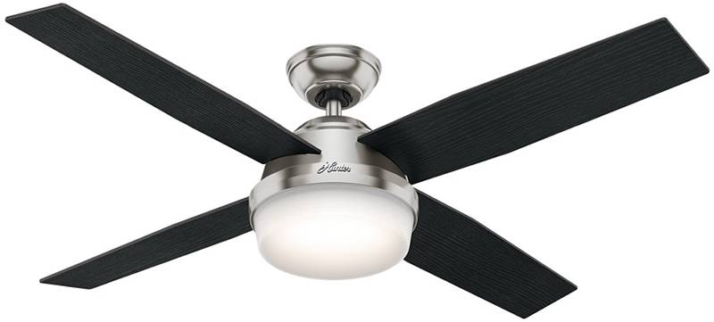 2304061 52 In. 4-blade Ceiling Fan With Light, Brushed Nickel