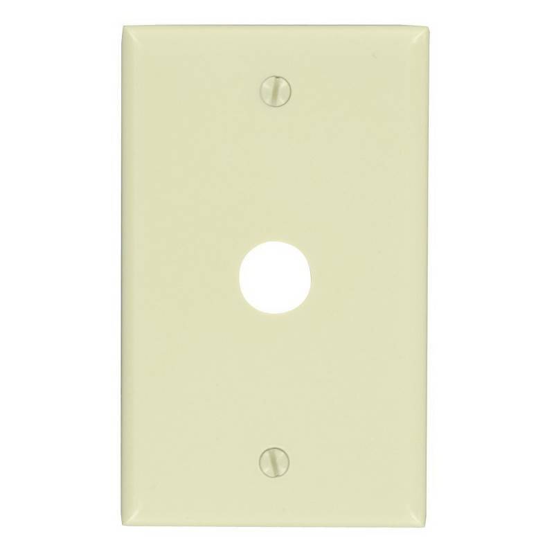 0.62 In. Hole Device Telephone Wall Plate, Ivory